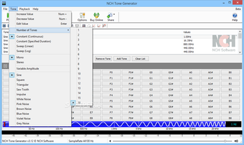 NCH Tone Generator screenshot 3