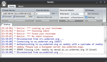 Neebly IRC Client screenshot