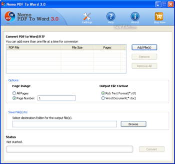 Nemo PDF to Word screenshot 2