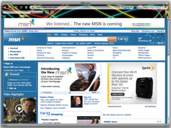 Neon Lights Internet Explorer Theme screenshot