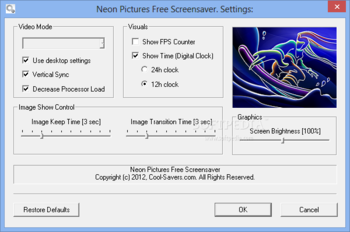 Neon Pictures Free Screensaver screenshot 2