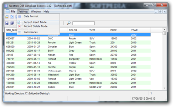 Neotrek DBF Database Express screenshot 2