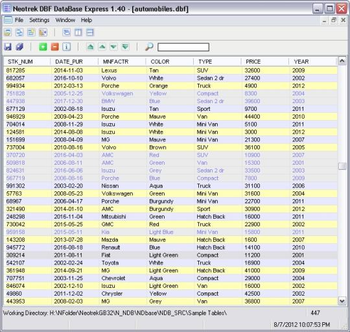 Neotrek DBF Database Express screenshot 3