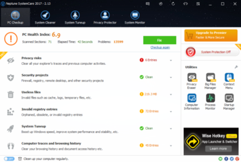 Neptune SystemCare 2017 screenshot
