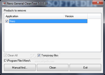 Nero General Clean Tool screenshot