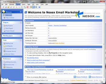 Nesox Email Marketer Business Edition screenshot