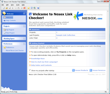 Nesox Link Checker Free Edition screenshot