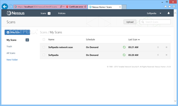 Nessus Home screenshot