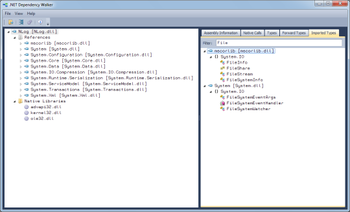.NET Dependency Walker screenshot