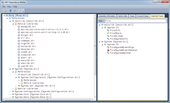 .NET Dependency Walker screenshot 2