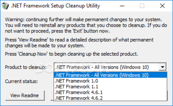 .NET Framework Cleanup Tool screenshot 2