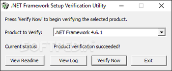 .NET Framework Setup Verification Utility screenshot