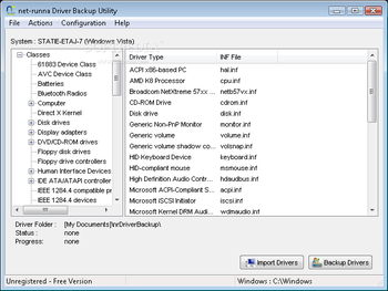 net-runna DriverBackup screenshot