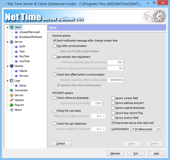 Net Time Server & Client screenshot