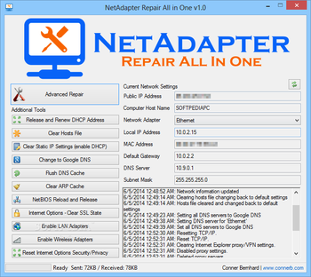 NetAdapter Repair All In One screenshot
