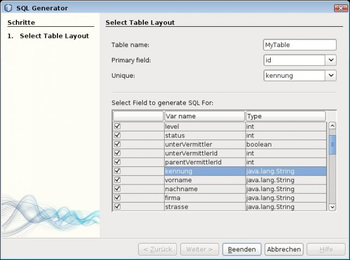 Netbeans Java SQL Generator screenshot 2