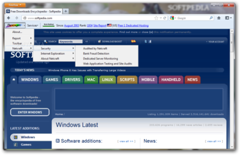 Netcraft Toolbar screenshot 2