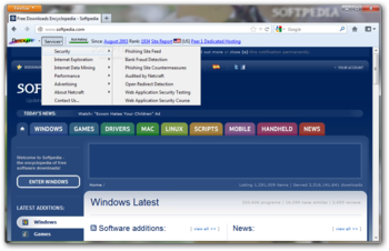Netcraft Toolbar screenshot 3