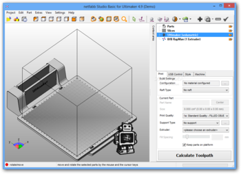 netfabb Studio Basic for Ultimaker screenshot