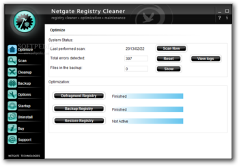 NETGATE Registry Cleaner screenshot