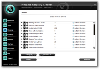NETGATE Registry Cleaner screenshot 3