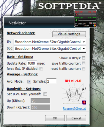 NetMeter Sidebar Gadget screenshot 2