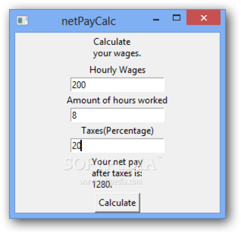 netPayCalc screenshot