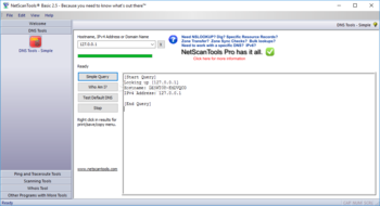 NetScanTools Basic Edition screenshot