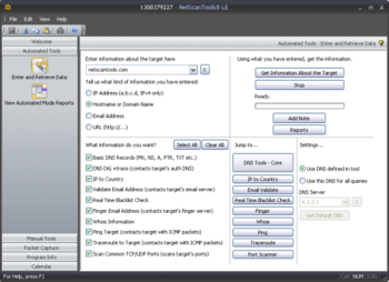 NetScanTools LE screenshot