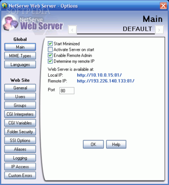 NetServe Web Server screenshot