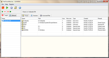 NetShareWatcher screenshot