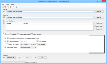 .netshrink screenshot