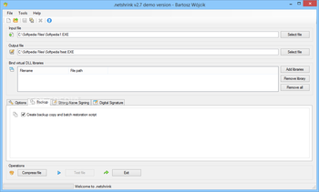 .netshrink screenshot 2