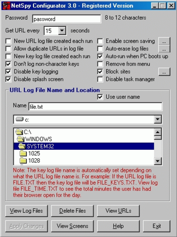 NetSpy screenshot