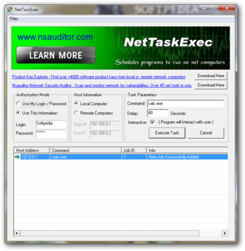 NetTaskExec screenshot