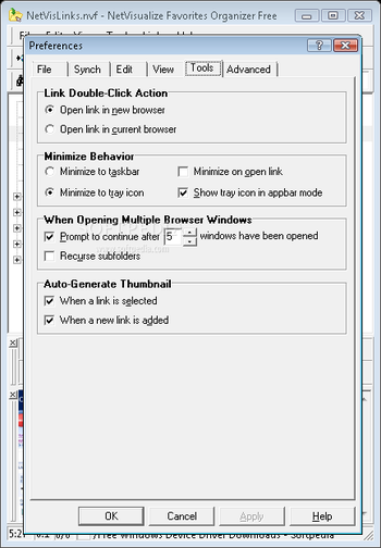 NetVisualize Favorites Organizer screenshot 4