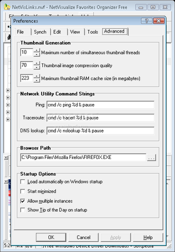 NetVisualize Favorites Organizer screenshot 5