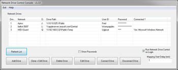 Network Drive Control screenshot