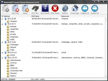 Network IP Scanner Shared Resources screenshot 1