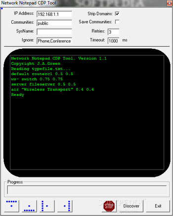 Network Notepad CDP Tool screenshot