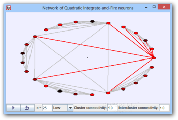 Network of Quadratic Integrate-and-Fire neurons screenshot