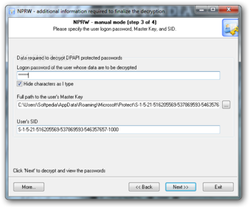 Network Password Recovery Wizard screenshot 3