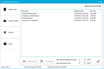 Network Recycle Bin Tool screenshot