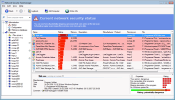 Network Security Task Manager screenshot