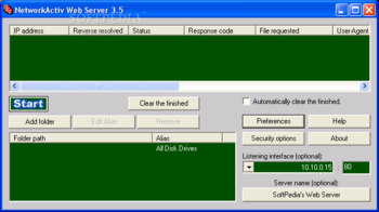 NetworkActiv Web Server screenshot