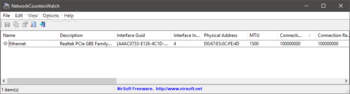 NetworkCountersWatch screenshot