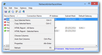NetworkInterfacesView screenshot 2