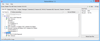 NetworkMiner screenshot