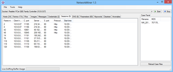 NetworkMiner screenshot 5