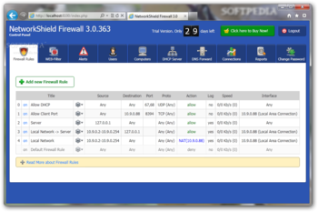 NetworkShield Firewall screenshot